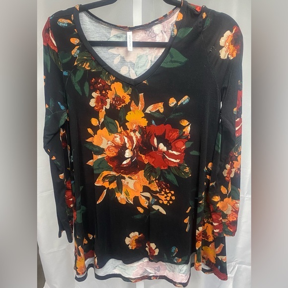 Popyoung, Floral shirt tunic style, size‎ large - Picture 6 of 6